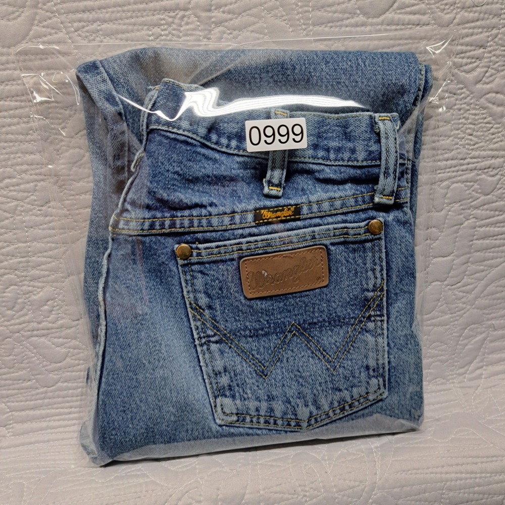 Wrangler Jeans Mens 32x36 Blue Good George Strait Cowboy Cut Straight Leg Denim - Picture 12 of 12
